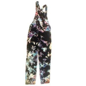 Women’s Boohoo Man Tie Dye Denim Jeans Carpenters Bib Overalls 30 Coveralls